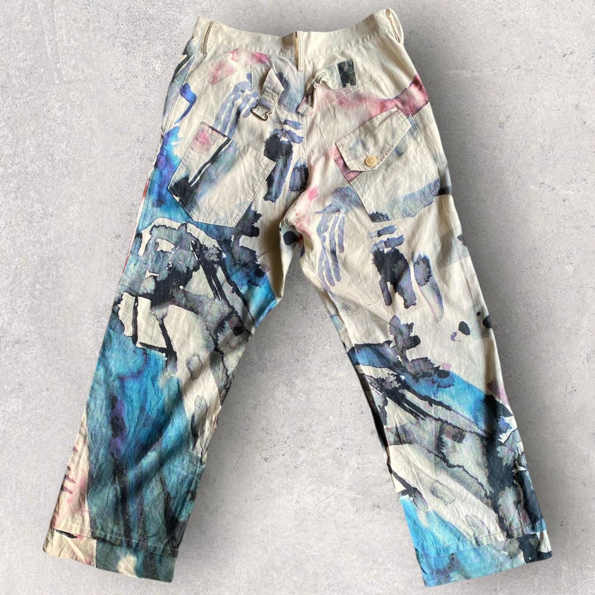 Yohji Yamamoto SS10 Y’s Linen Blend Water Color Print Pants Size US 30 / EU 46 - 6 Thumbnail