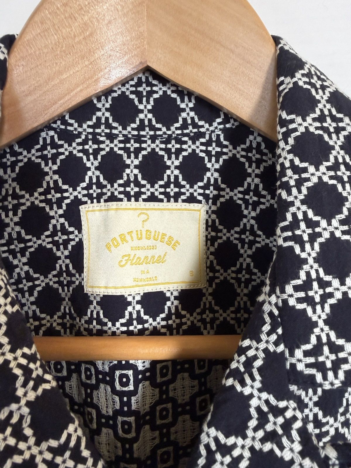 Portuguese Flannel Portuguese Flannel Jacquard Camp Collar Button Down - Small Size US S / EU 44-46 / 1 - 2 Thumbnail