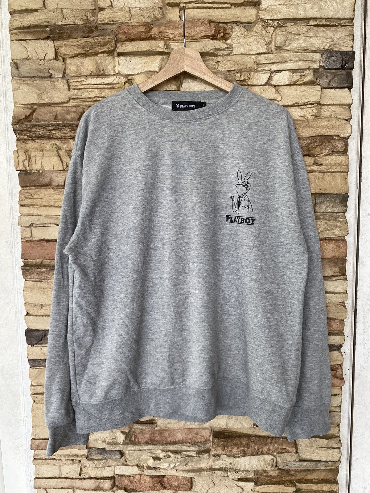 Playboy Vintage Playboy Backhit Sweatshirt Light Gray Size US L / EU 52-54 / 3 - 2 Thumbnail
