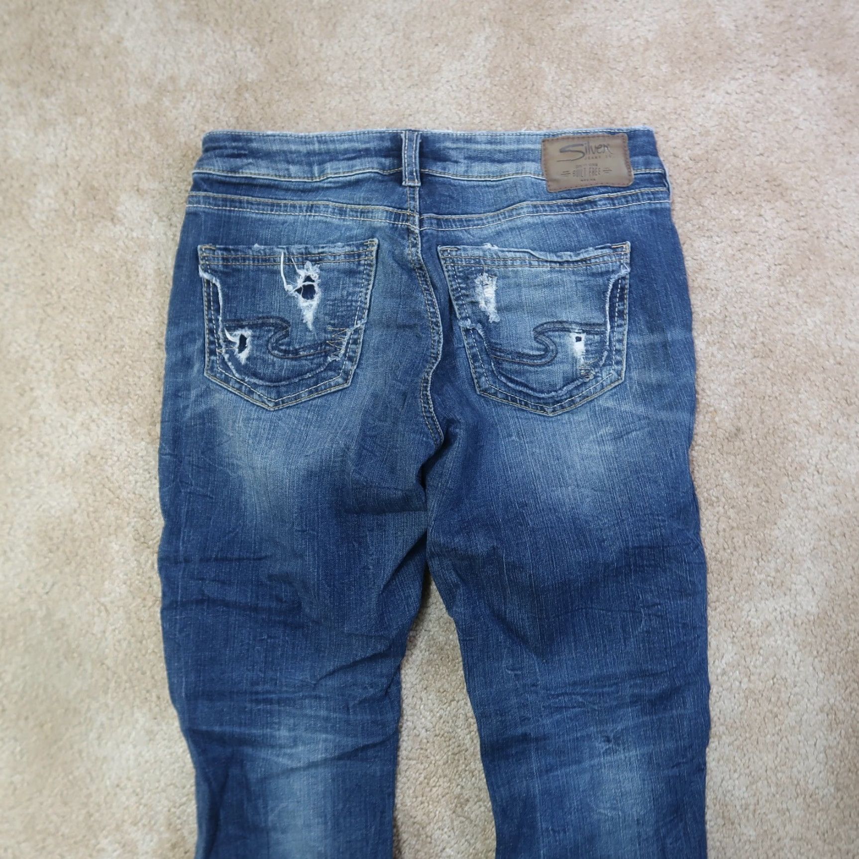 Silver Jeans Co. Silver Jeans Women Jeans 28x26 Straight Leg Denim Stretch Blue Slim 5-Pocket Mens Womens Girls? Size 28" / US 6 / IT 42 - 7 Thumbnail