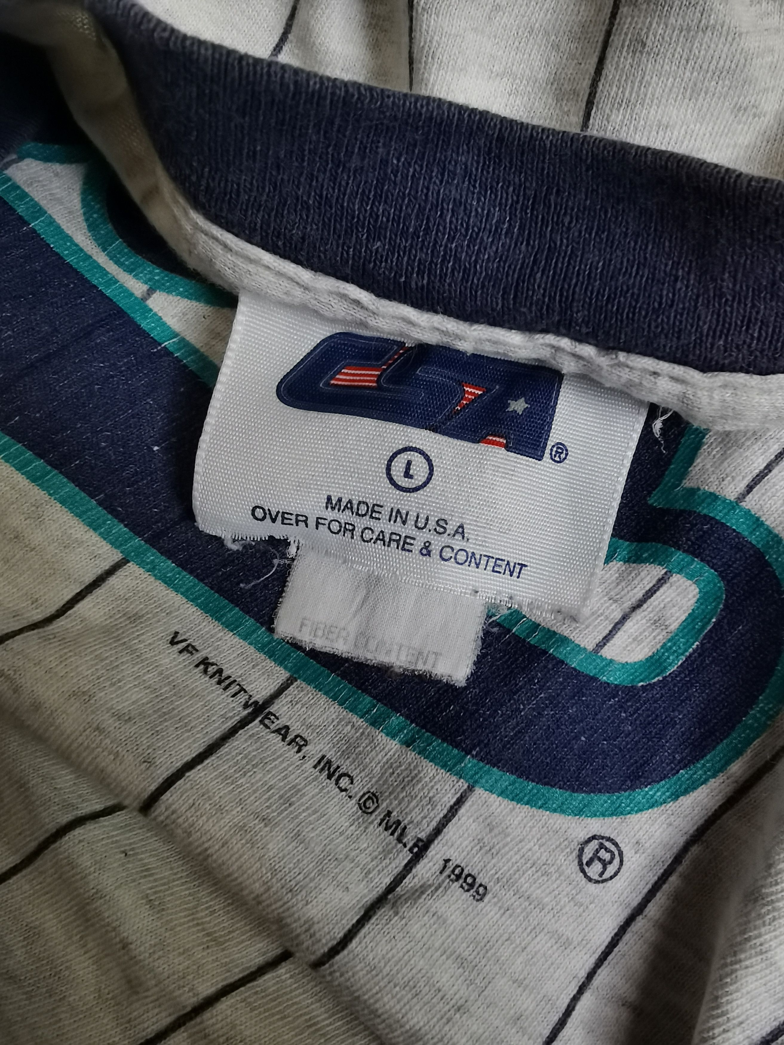 CSA Vintage Seattle Mariners Pinstripe Dated 1999 Size US L / EU 52-54 / 3 - 6 Thumbnail