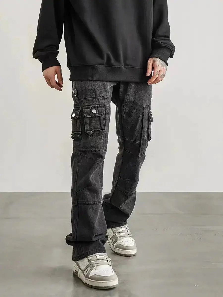 Japanese Brand High street washed and distressed baggy work trousers Size US 32 / EU 48 - 6 Thumbnail
