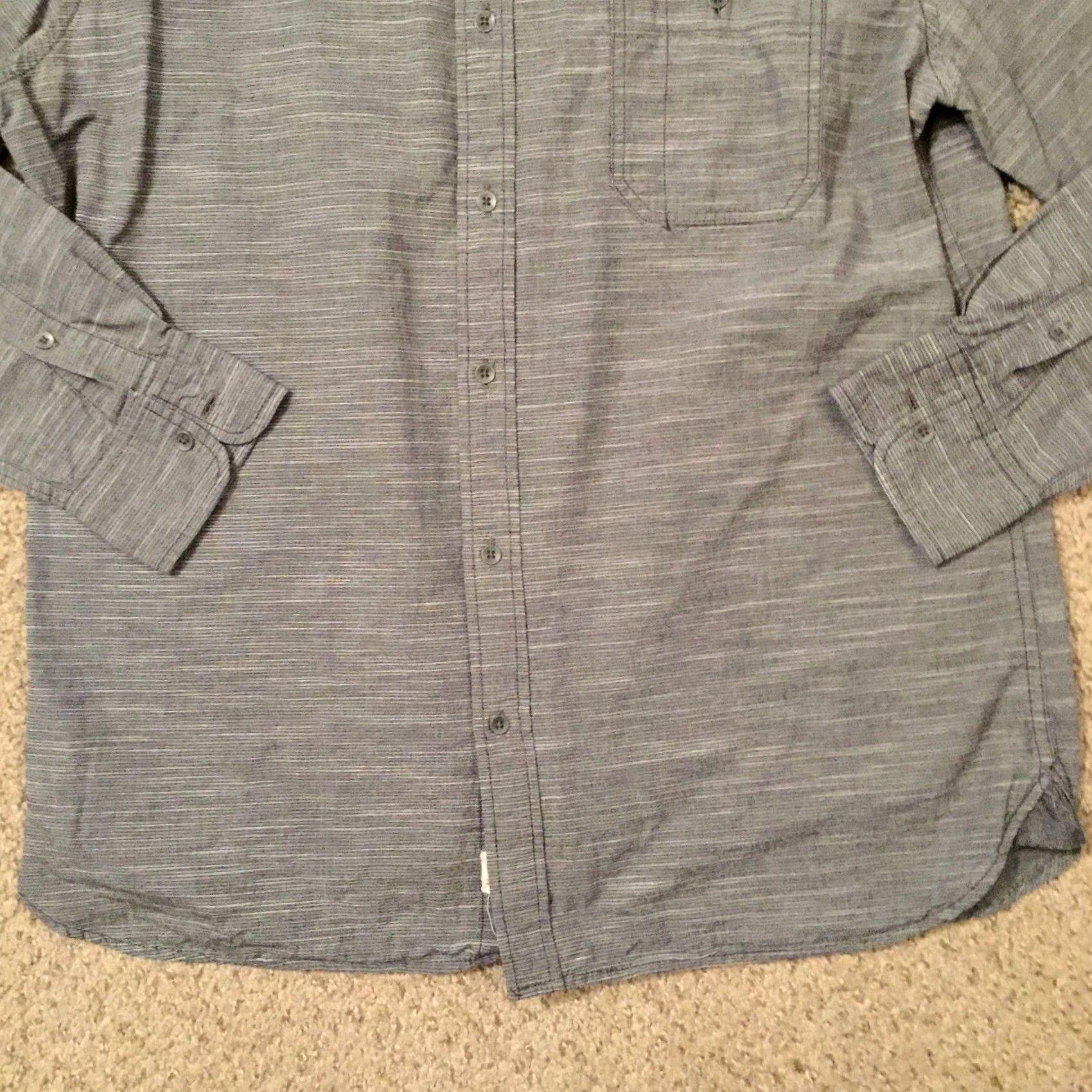 PD&C pd&c Shirt Mens XL Gray Button-Up Long Sleeve Collar Shirt Size US XL / EU 56 / 4 - 4 Thumbnail