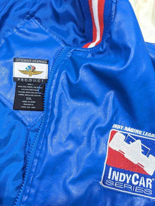 Racing official indycar racing jacket faux leather | Grailed