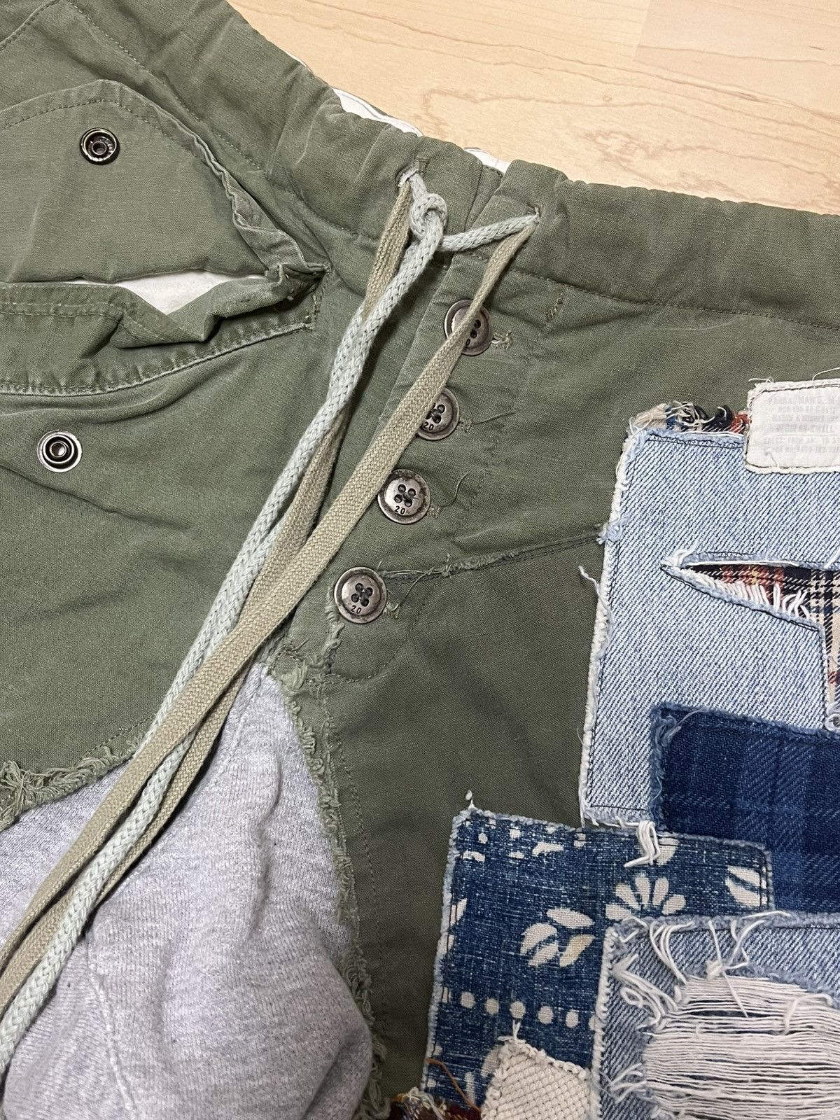Rare Greg lauren patchwork lounge trousers size 3