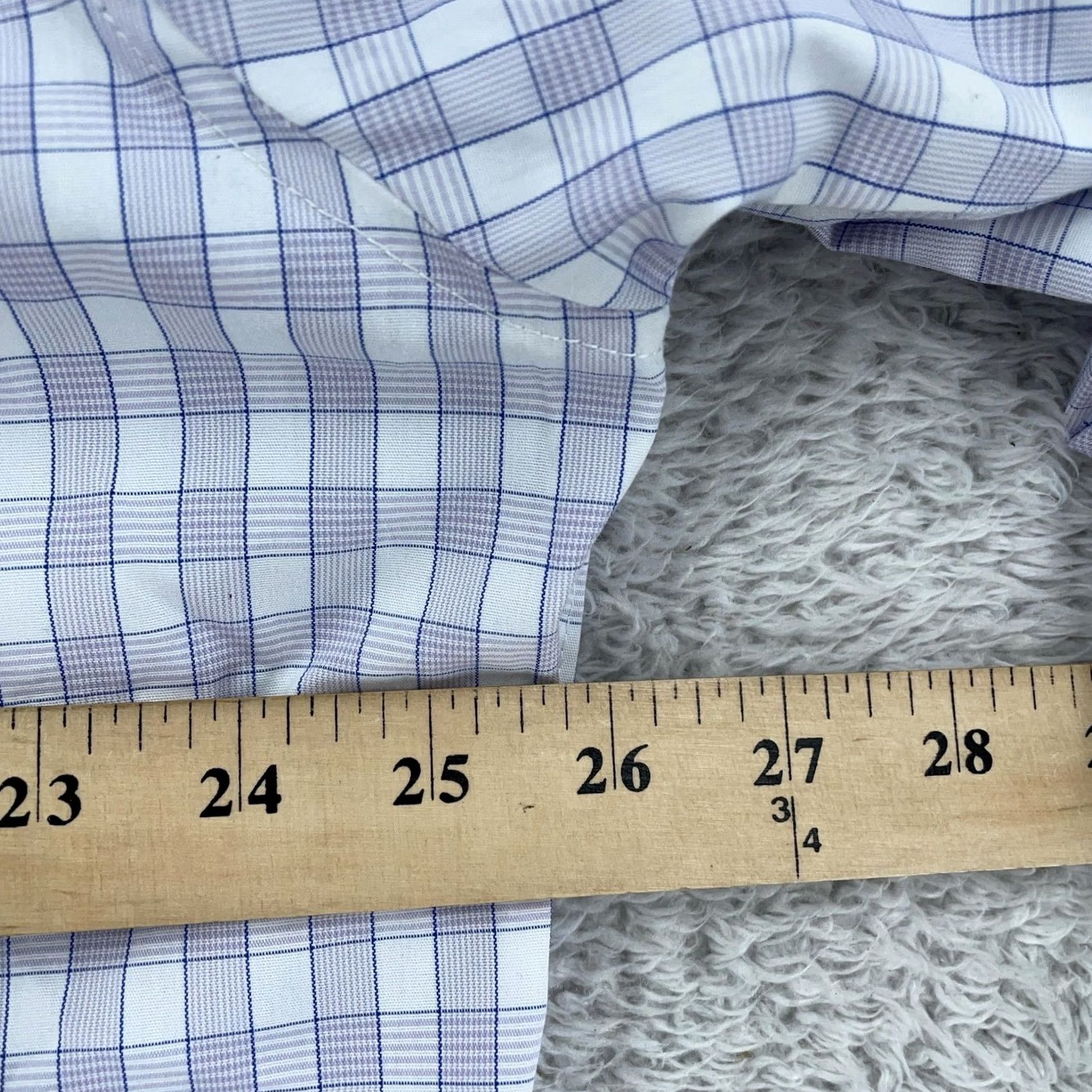 Tailorbyrd TAILORBYRD Performance Shirt Mens 2XL Blue White Plaid Button-Down Collar Shirt Size US XXL / EU 58 / 5 - 5 Thumbnail