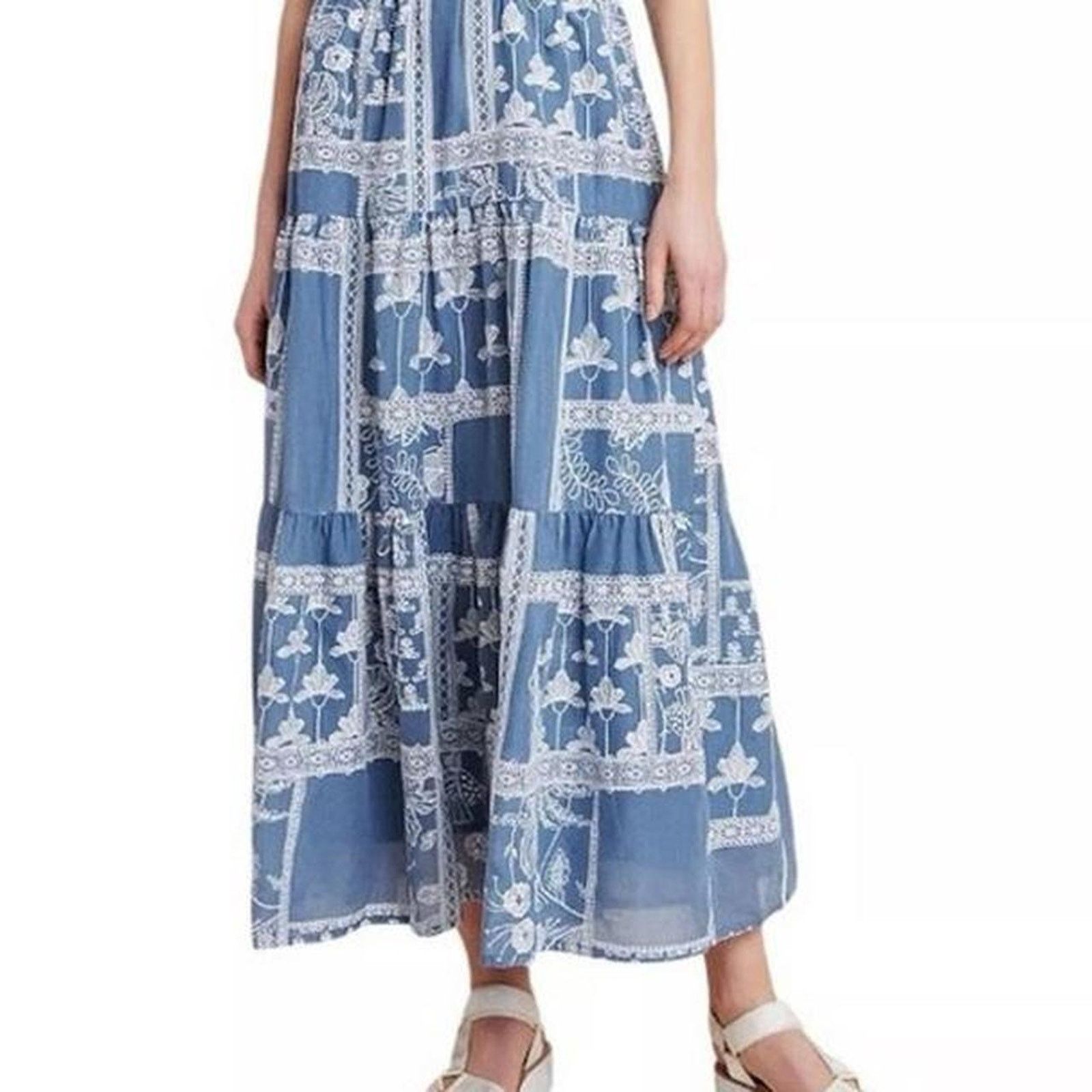 Anthropologie Blue Anthropologie summer long skirt Size 25" / US 0 / IT 36 - 4 Thumbnail