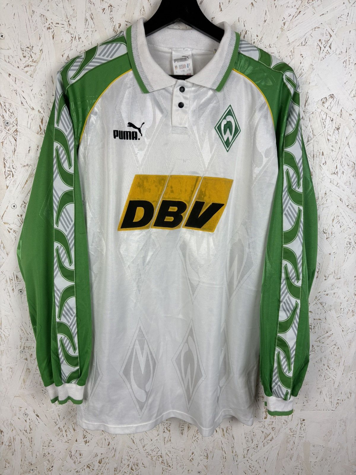 Puma 90s Puma Werder Bremen 1995/96 Home Kit Long Sleeve Jersey L Size US L / EU 52-54 / 3 - 1 Thumbnail