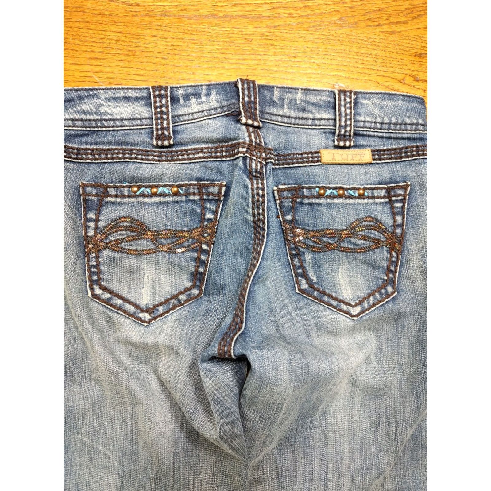 Denime Cowgirl Tuff Womens Embroidered Capri Jeans Tag 26 Denim Western Size 26" / US 2 / IT 38 - 3 Thumbnail