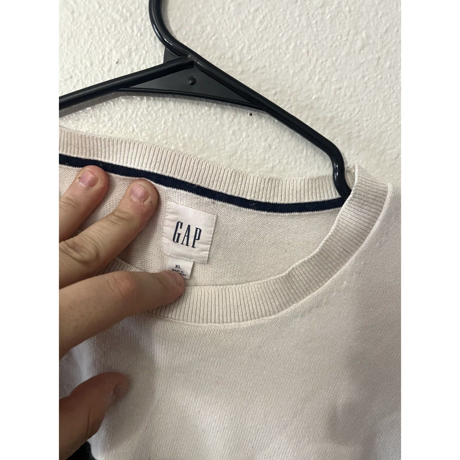 Gap VINTAGE Gap Men’s Brown/Ivory Striped Cotton Crewneck Sweater XL Size Mens Size US XL / EU 56 / 4 - 2 Thumbnail