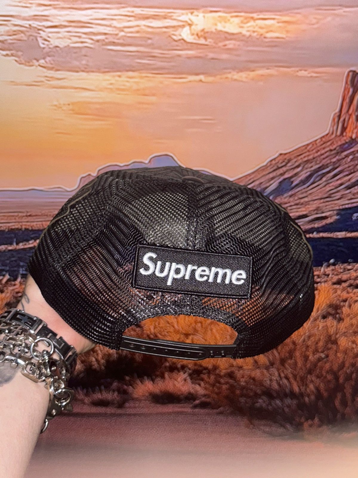 Supreme × Vanson Leathers Supreme Vanson Leathers SpiderMan Mesh Back 5-Panel Hat Size ONE SIZE - 3 Thumbnail