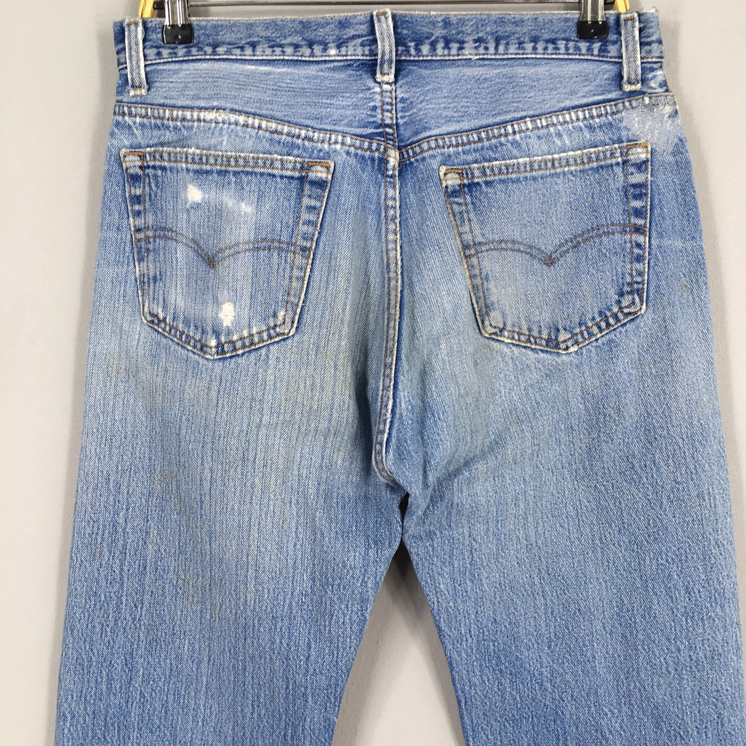 Levi's Size 31x29 Vintage 90s Levi's 501 Faded Blue Jeans S639 Size US 31 - 9 Thumbnail