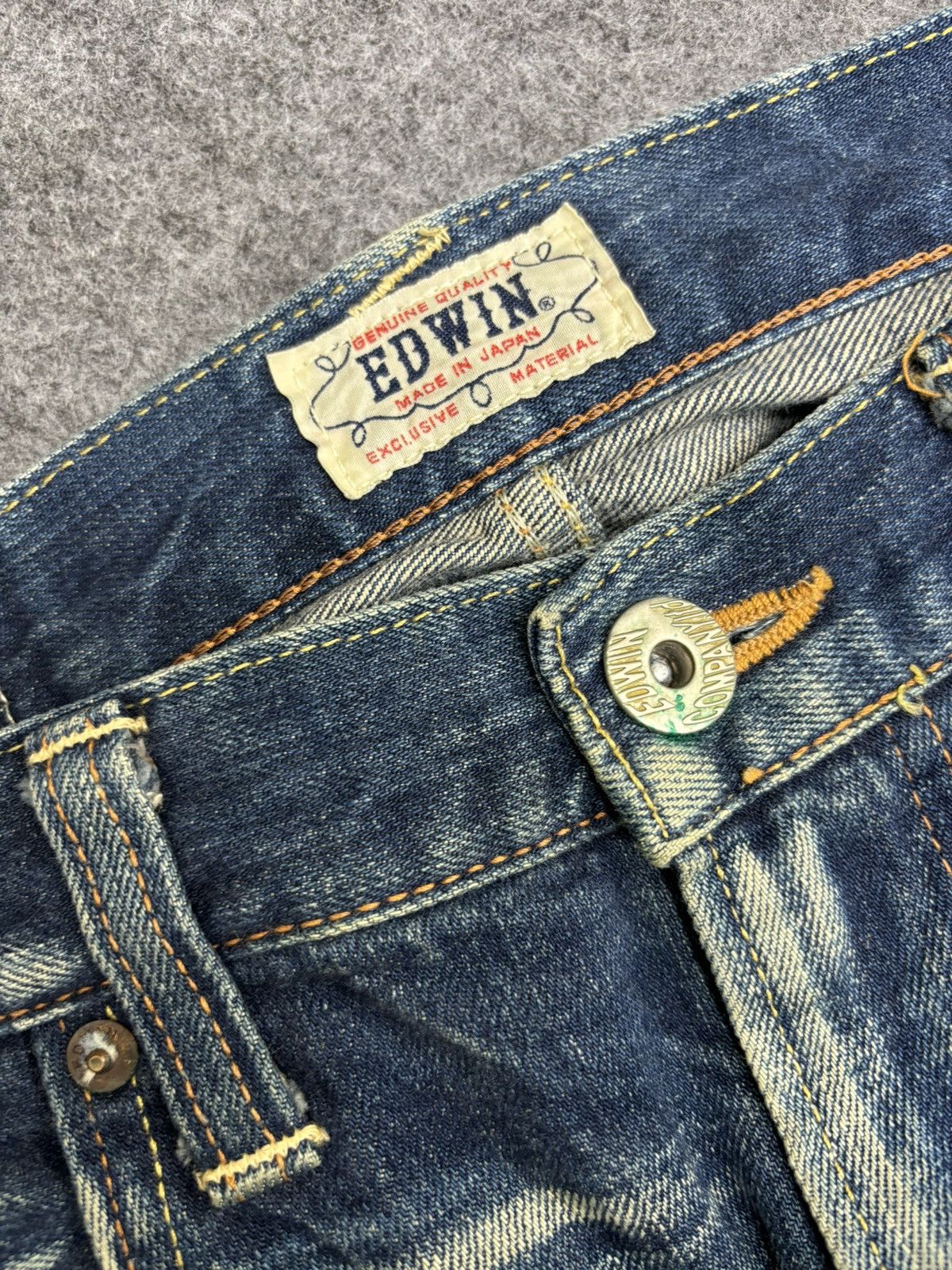 Edwin 💥Cool Fades💥Edwin 503 Regular Stonewash Fades Denim F493 Size US 34 / EU 50 - 3 Thumbnail