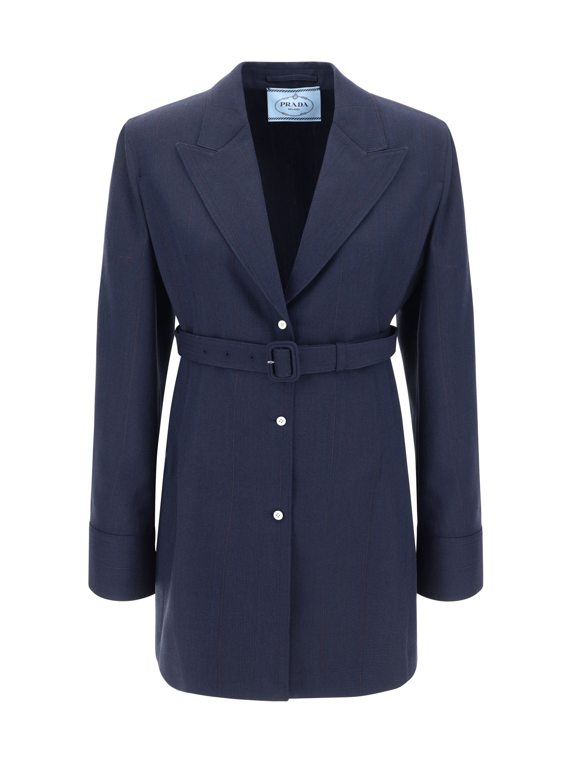 image of Prada Oversized Jacket in Blue, Women's (Size 28)