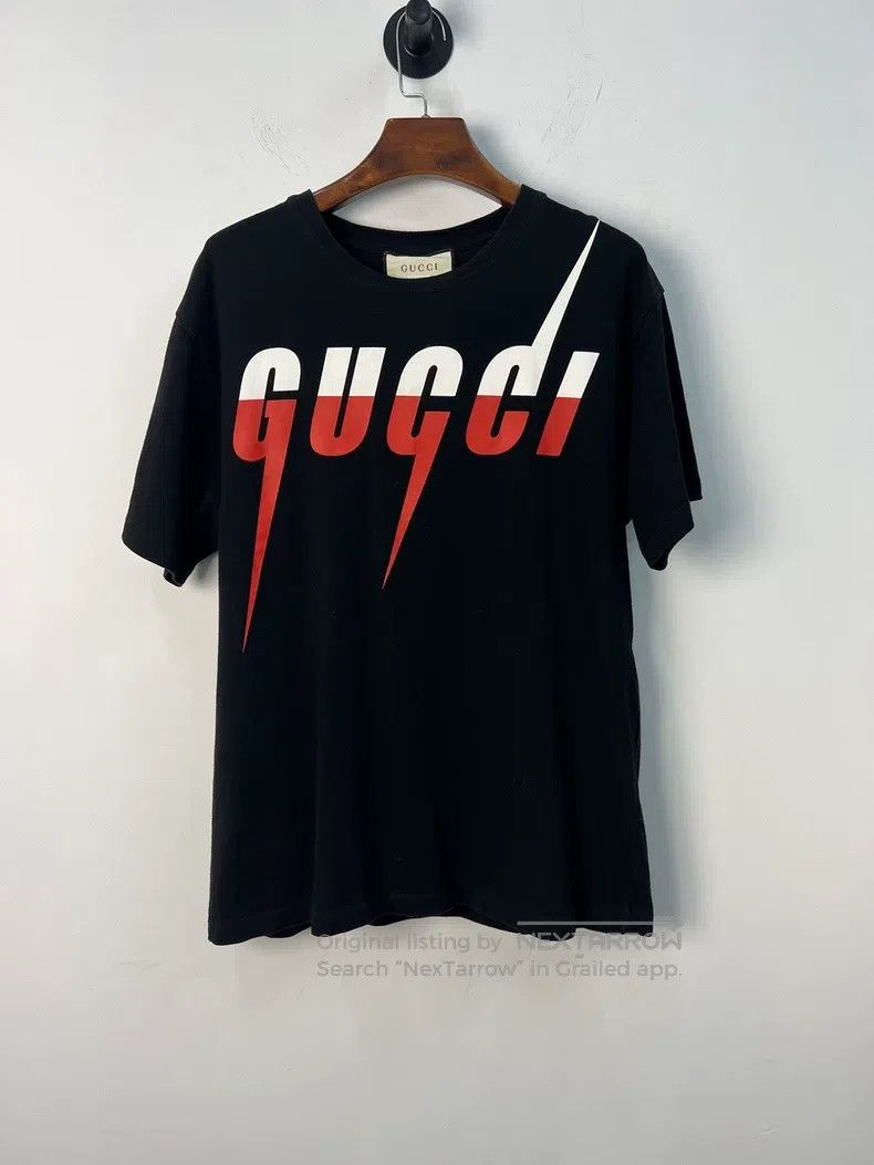 Gucci Gucci Black short-sleeved T-shirt with lightning print Size US S / EU 44-46 / 1 - 1 Thumbnail