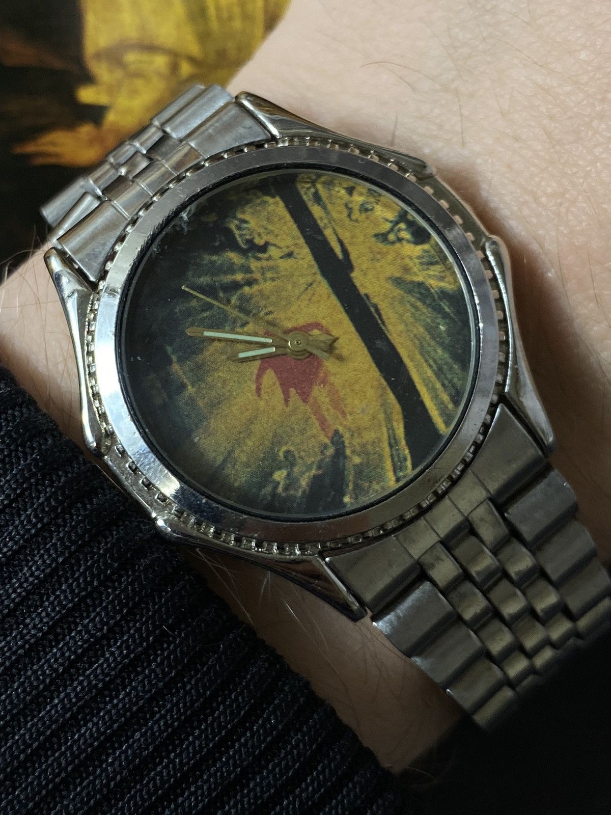 Japanese Brand × Jewelry × Vintage Unique Art-Dial Watch with Steel Bracelet Size ONE SIZE - 2 Thumbnail