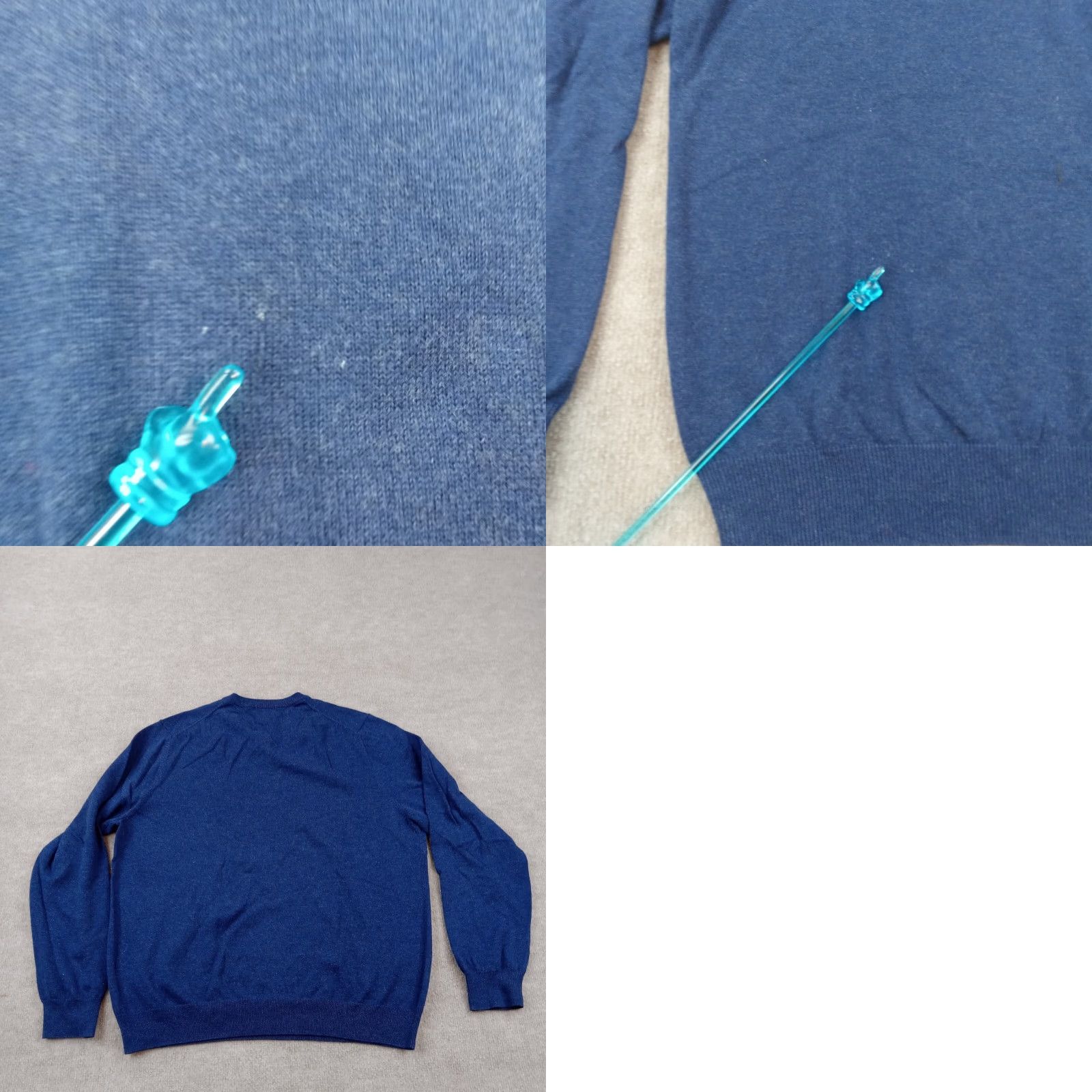 Brooks Brothers Brooks Brothers Blue V-Neck Pullover Sweater Mens Large Long Sleeve Cotton Casual Size US L / EU 52-54 / 3 - 8 Thumbnail