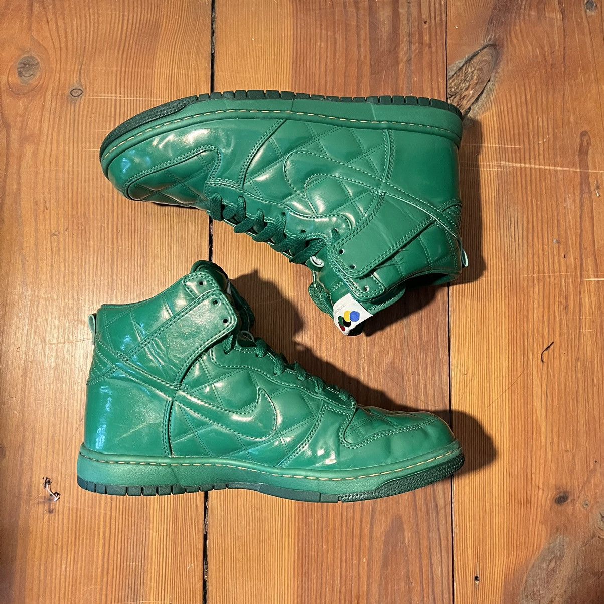 Nike × Supreme Supreme x Nike Dunk Hi Quilted “Green” Olympic Pack Size US 8 / EU 41 - 4 Thumbnail