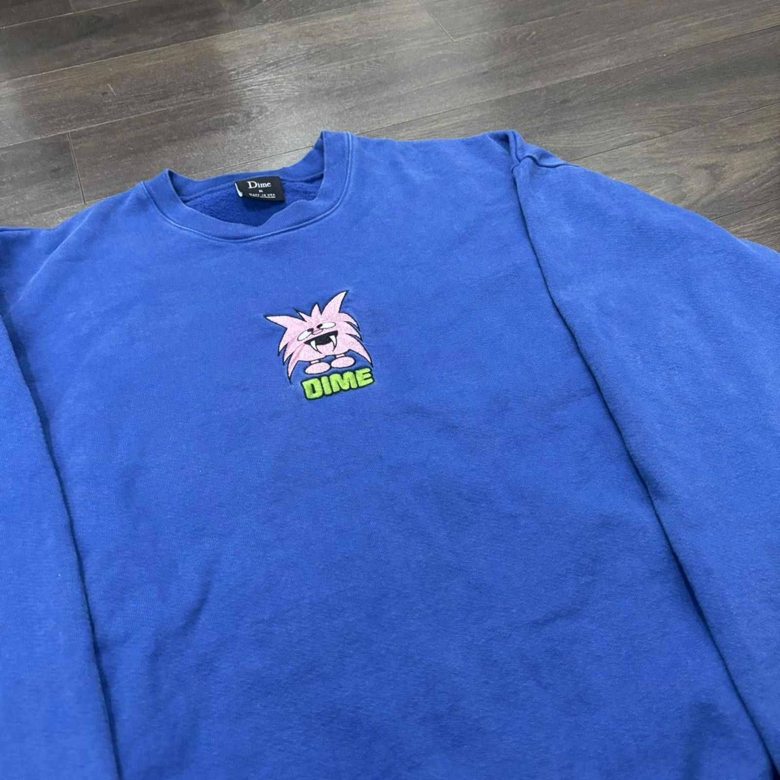 Dime dime embroidered heavy crewneck sweatshirt XL Size US XL / EU 56 / 4 - 2 Thumbnail