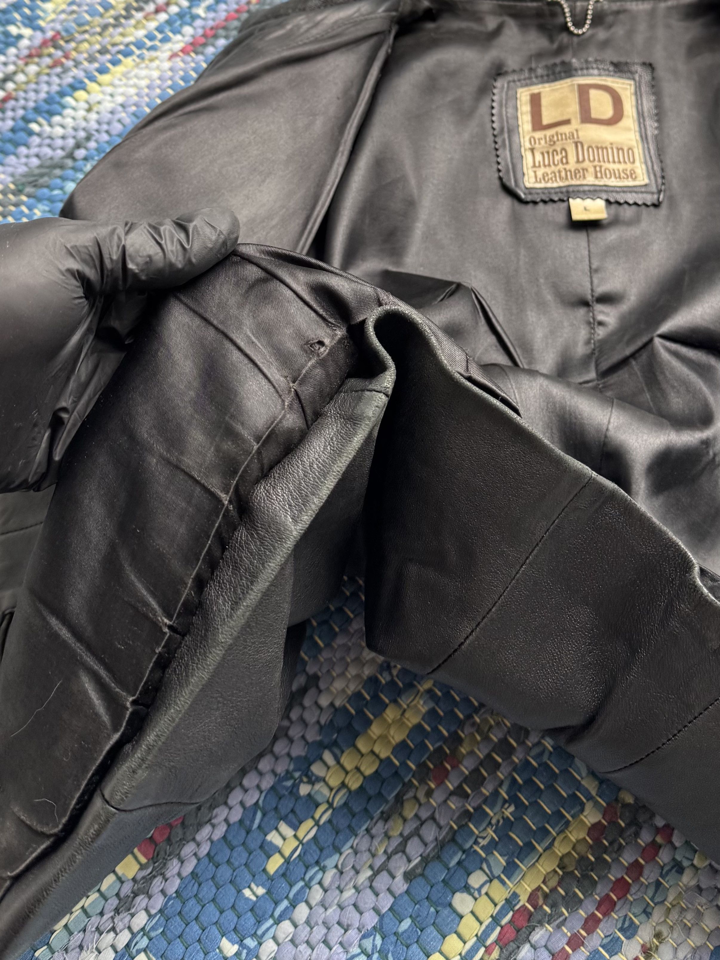 Vintage Vintage Cropped Leather Jacket A8(V1)D15 Size L / US 10 / IT 46 - 11 Thumbnail