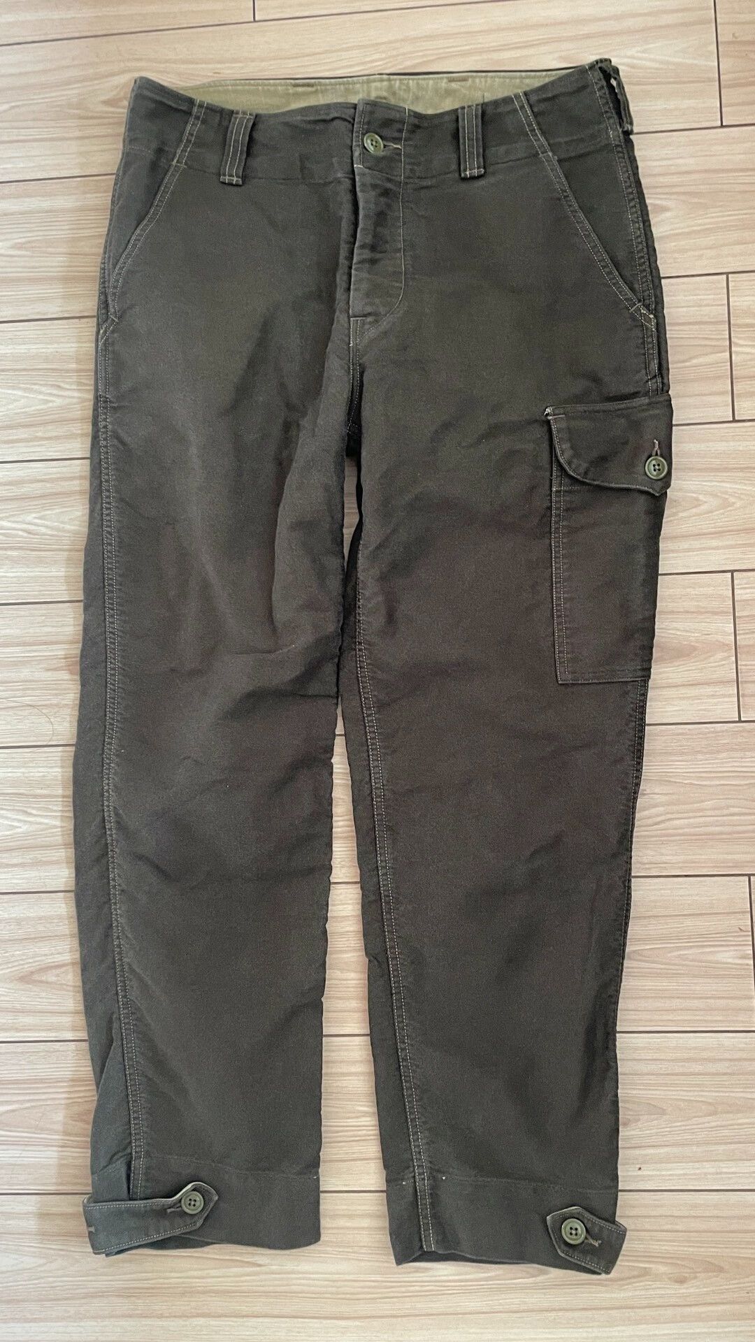 Freewheelers FREEWHEELERS Herringbone Olive Military Pants Size US 32 / EU 48 - 1 Thumbnail