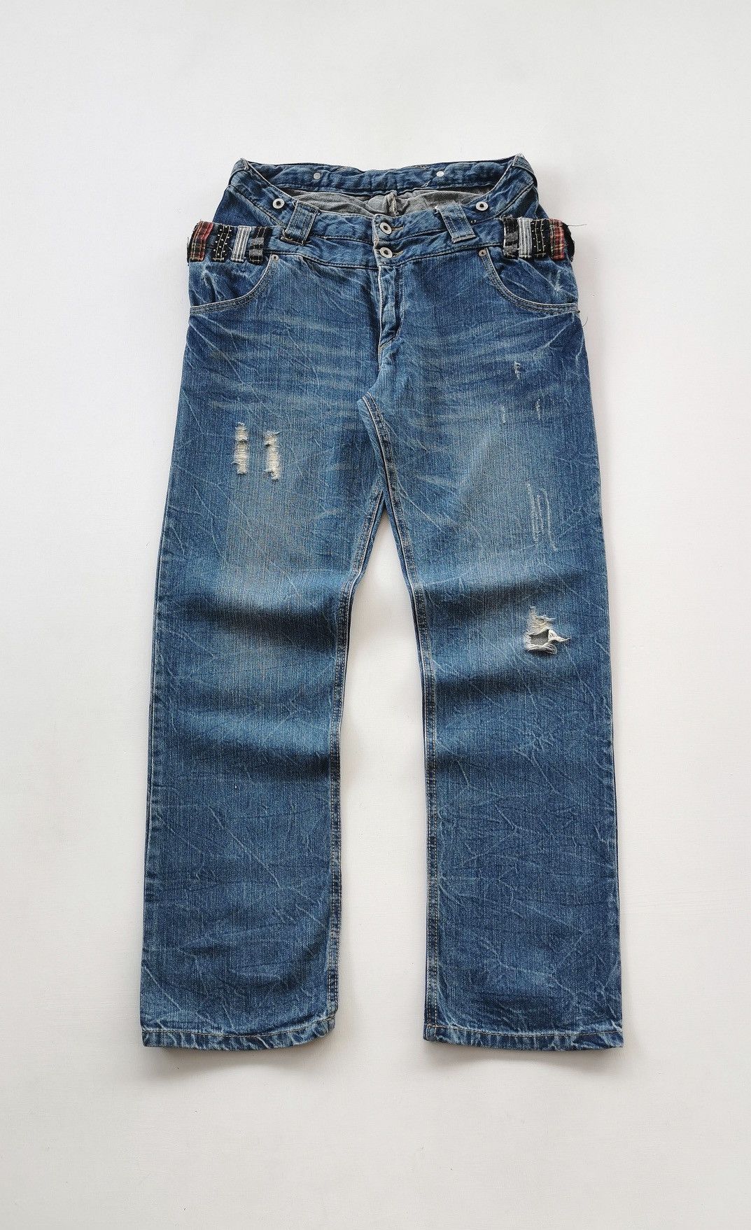Other Unbrand Double Waist Denim Jeans Size US 28 / EU 44 - 5 Thumbnail