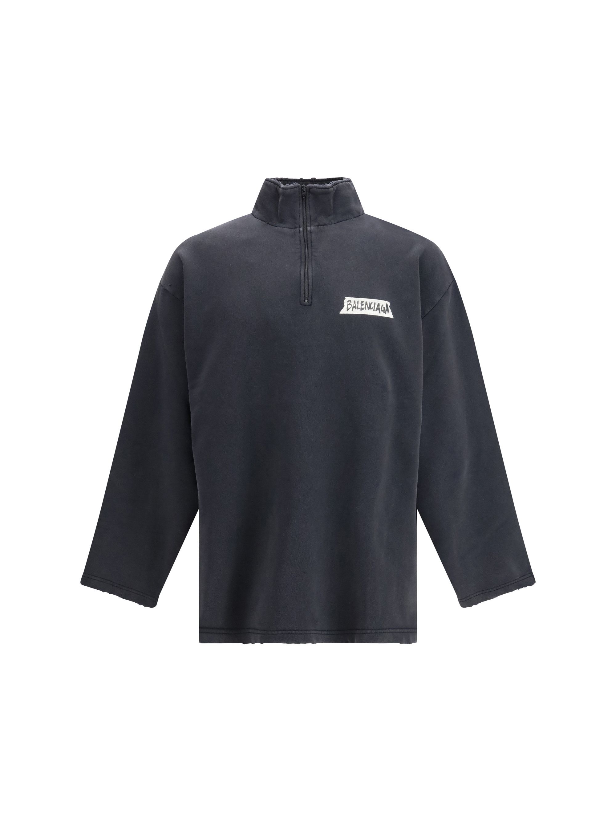 Balenciaga Distressed zipped Sweatshirt Size US S / EU 44-46 / 1 - 1 Thumbnail
