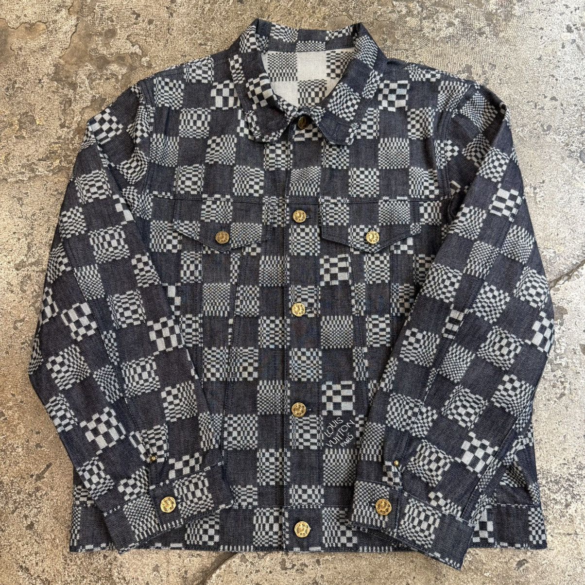 Louis Vuitton Louis Vuitton Distorted Damier Denim Jacket And Pants Set Size US L / EU 52-54 / 3 - 2 Thumbnail