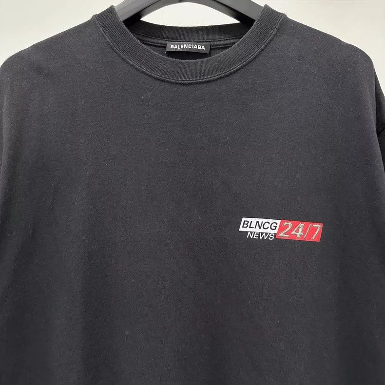 Balenciaga Balenciaga SS20 24/7 press logo printed short sleeve T-shir Size US S / EU 44-46 / 1 - 3 Thumbnail