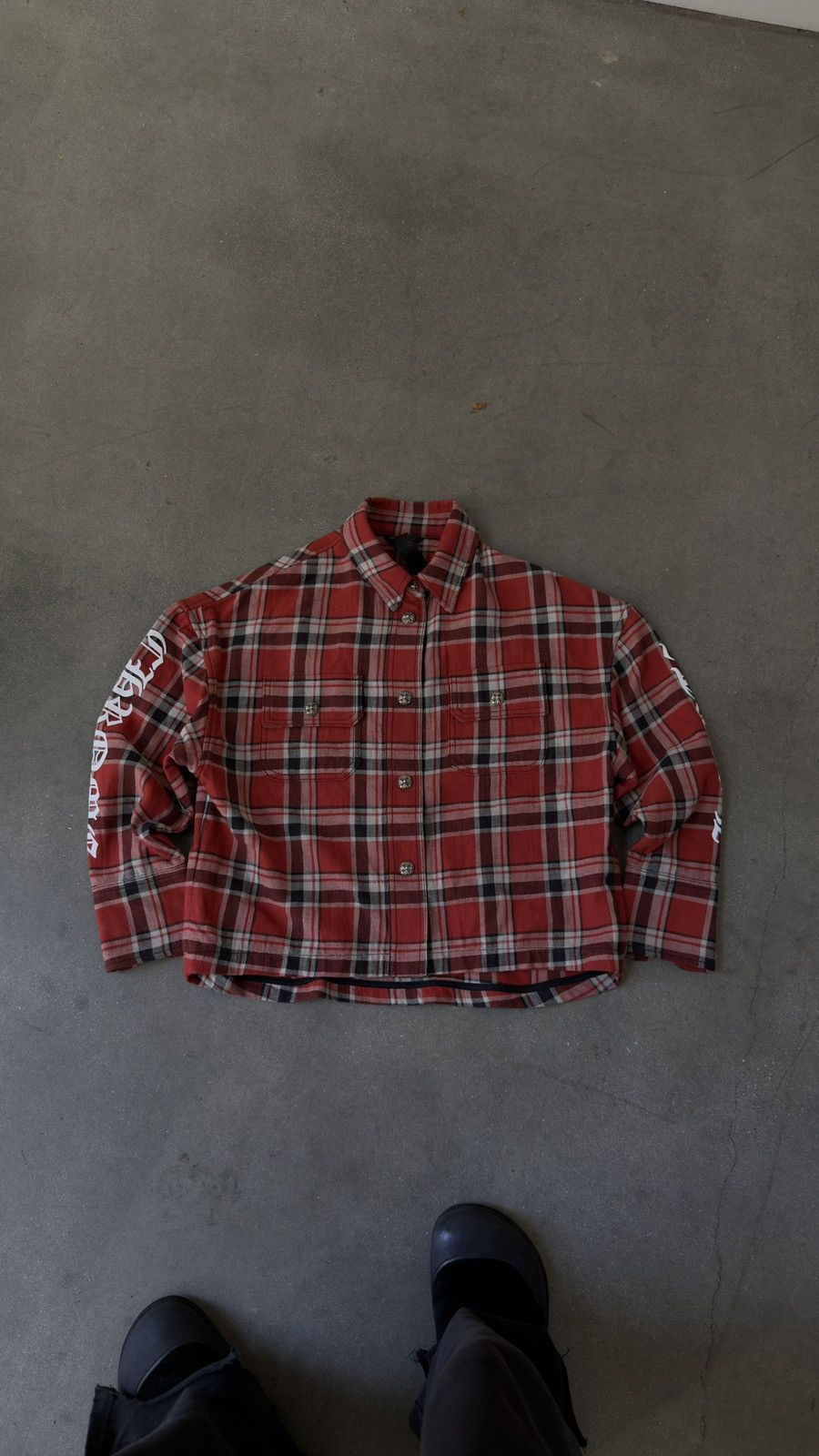 Chrome Hearts RARE! Chrome Hearts Work Dog Scripts Flannel Jacket Size US XS / EU 42 / 0 - 1 Thumbnail