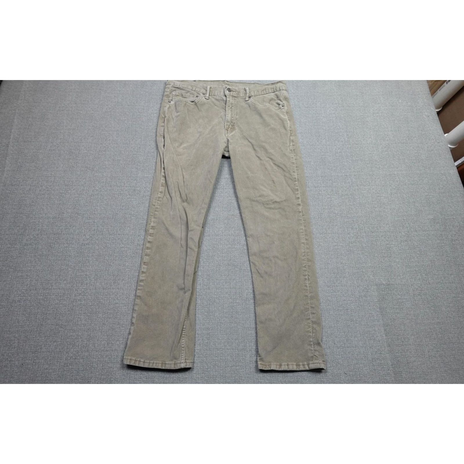 Levi's Levi's 511 Slim Fit Jeans Mens 36x30 Beige Corduroy Tapered Leg Stretch Chino Jeans Size US 36 / EU 52 - 3 Thumbnail