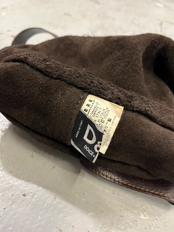 Dolce & Gabbana 2000s Dolce & Gabbana Brown Suede Leather Shoulder Bag Size ONE SIZE - 7 Thumbnail