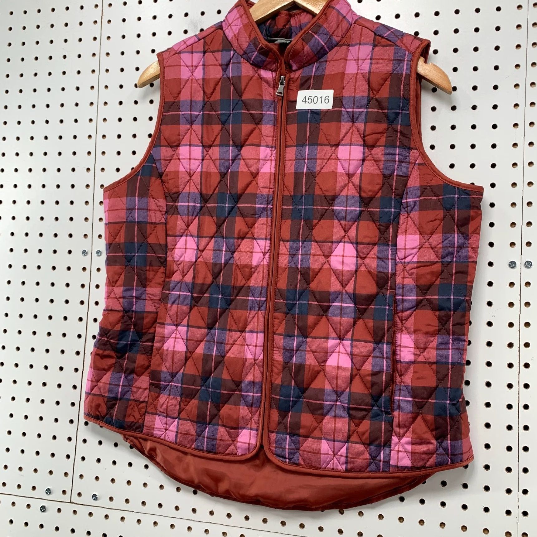 Vintage Style&co Quilted Vest Women PL Red Plaid Womens Size L / US 10 / IT 46 - 3 Thumbnail