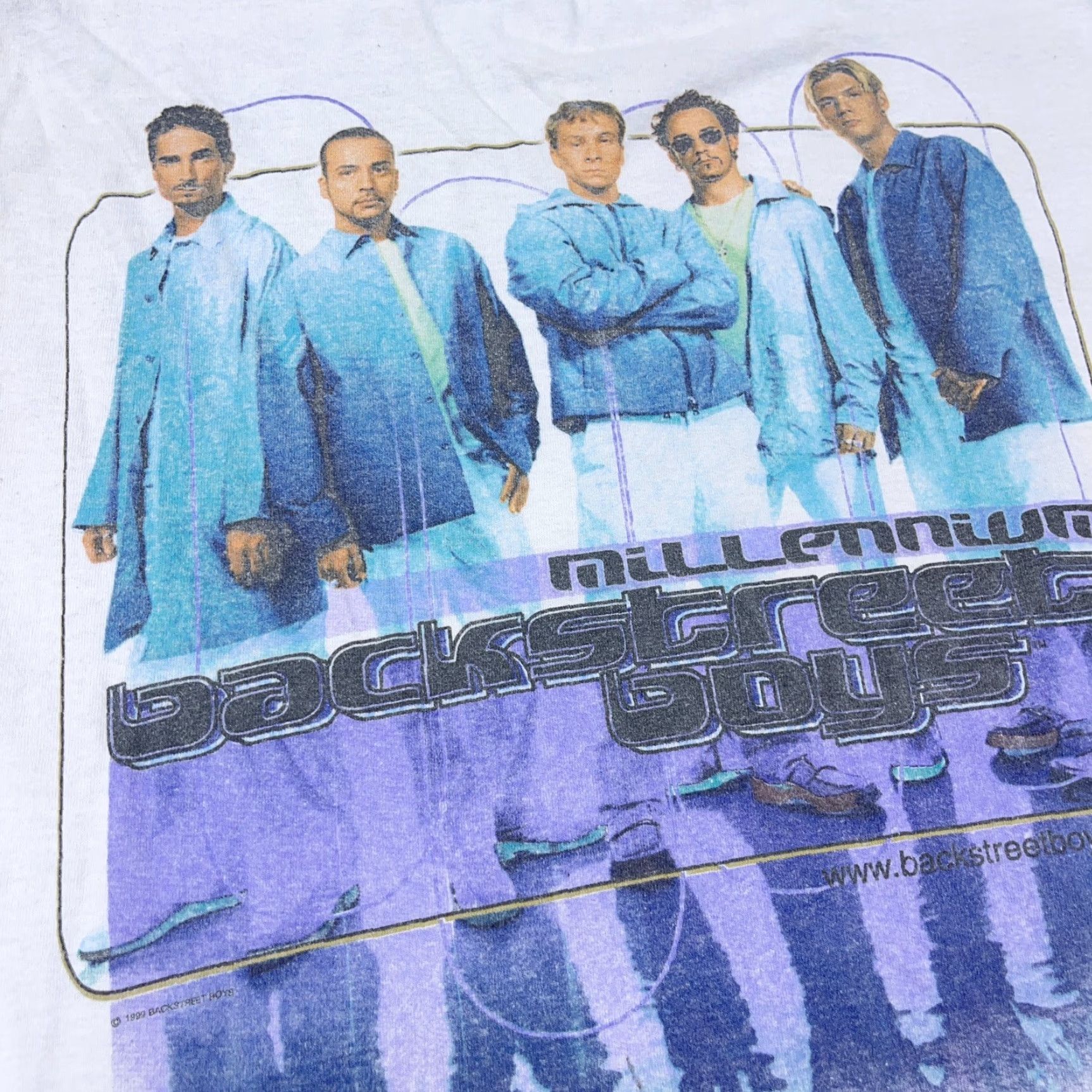 Tultex VINTAGE Backstreet Boys Shirt Men Large White Tultex Logo Graphic Print Band Tee Millennium Y2K Size US L / EU 52-54 / 3 - 6 Thumbnail