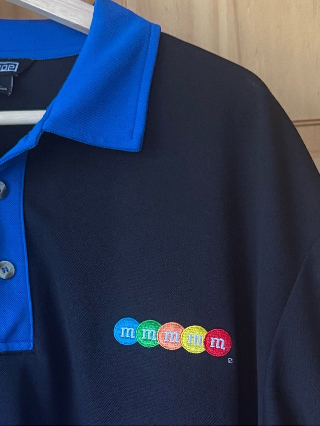 Vintage M&M's Bishop Racing Polo Black and Royal Blue Men's 2XL Size US XXL / EU 58 / 5 - 2 Thumbnail