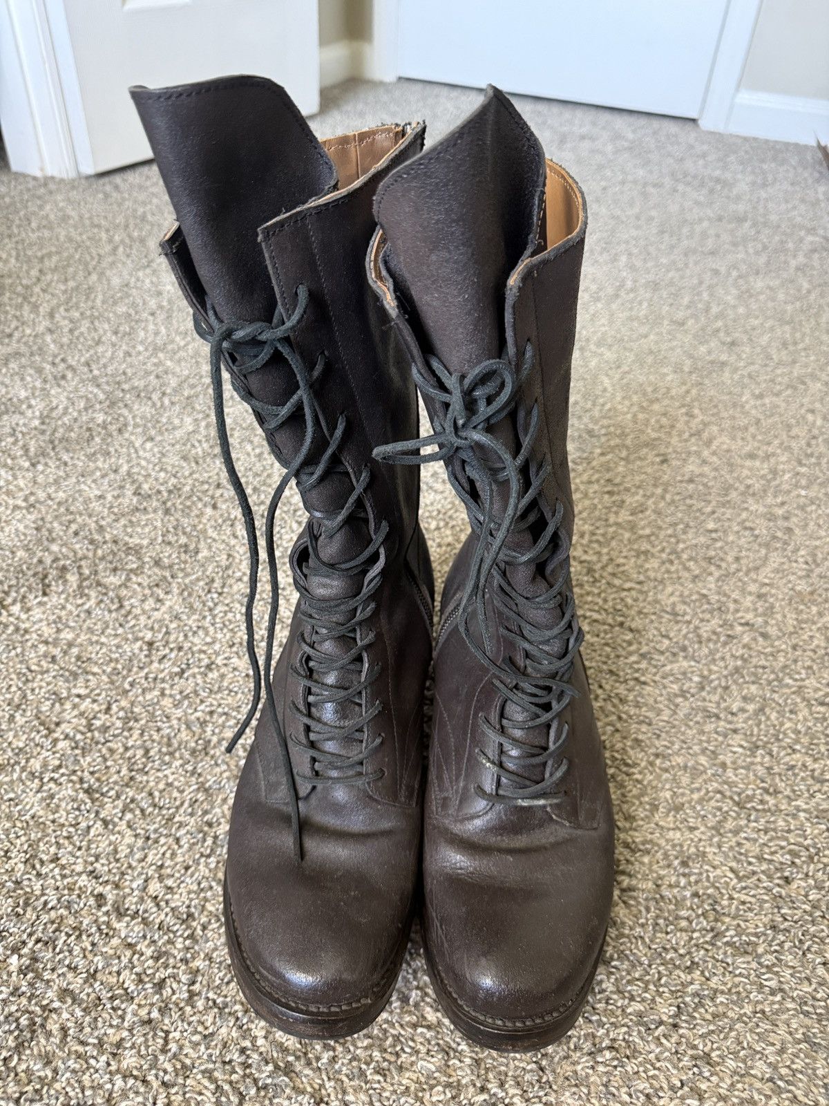 Julius JULIUS Lace-Up Combat Boots Black Leather Military Boots Size US 10 / EU 43 - 2 Thumbnail