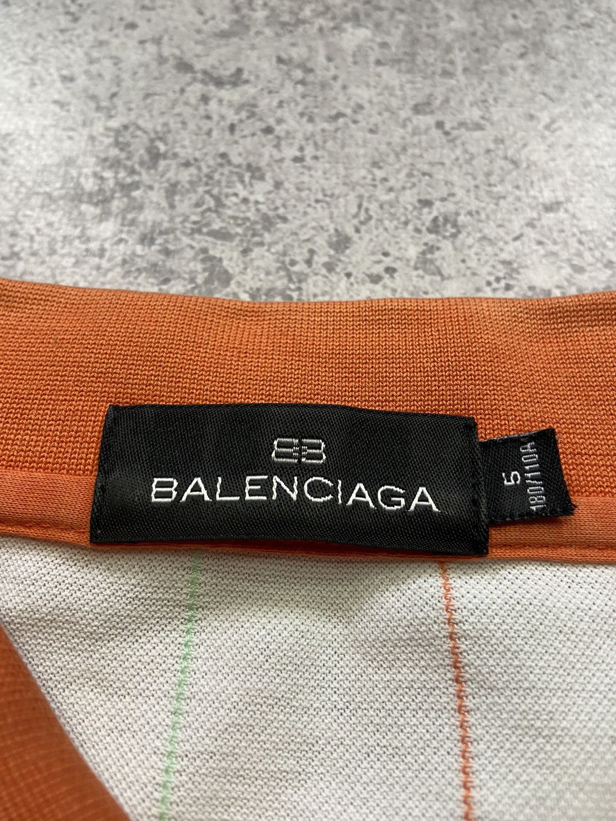 Balenciaga BALENCIAGA Paris Vintage Striped Polo Shirt Size US XXL / EU 58 / 5 - 4 Thumbnail