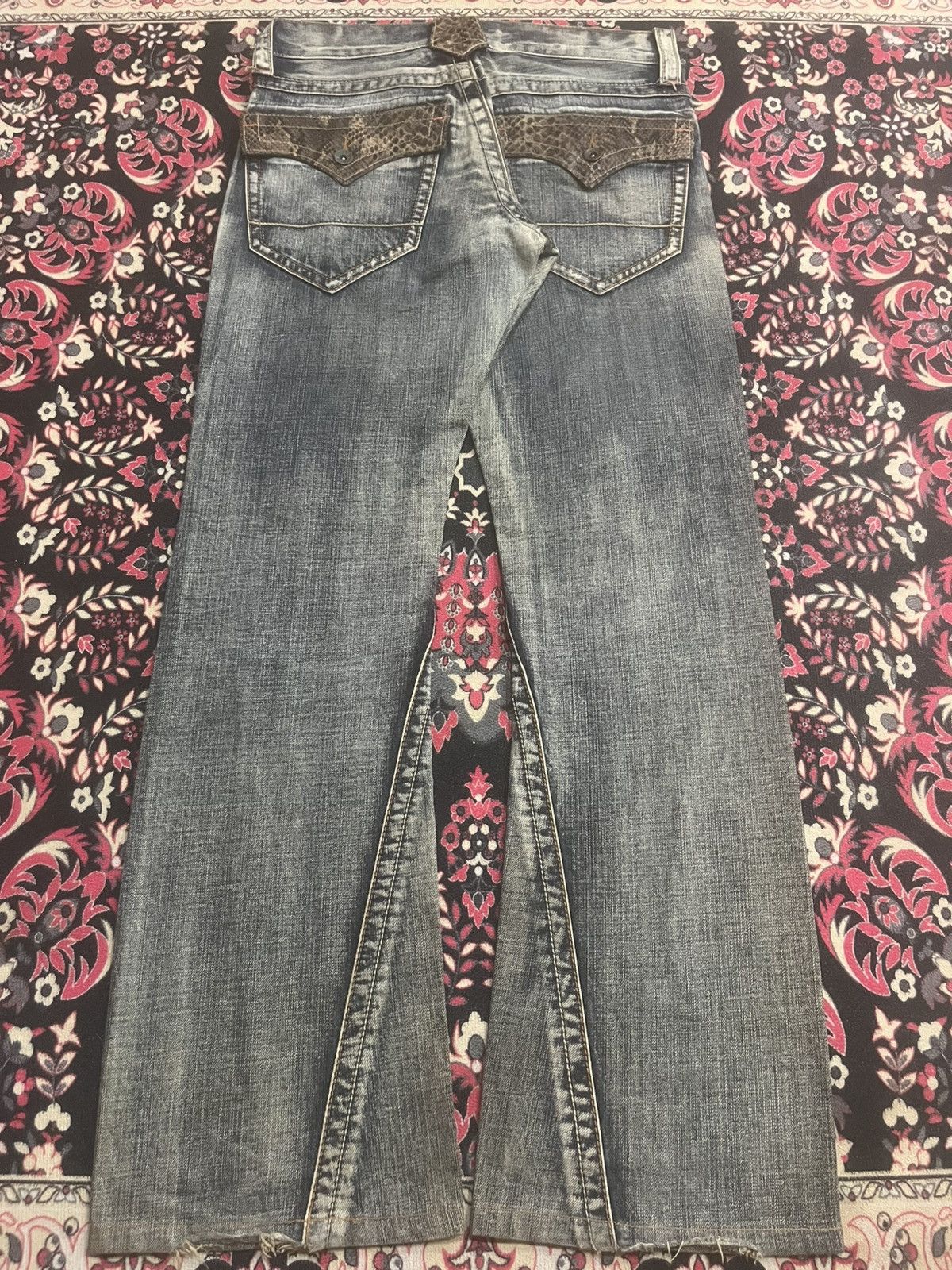 semanticdesign Semantic Design Phyton Detailed Mud Washed Spiral Flare Jean Size US 30 / EU 46 - 2 Thumbnail