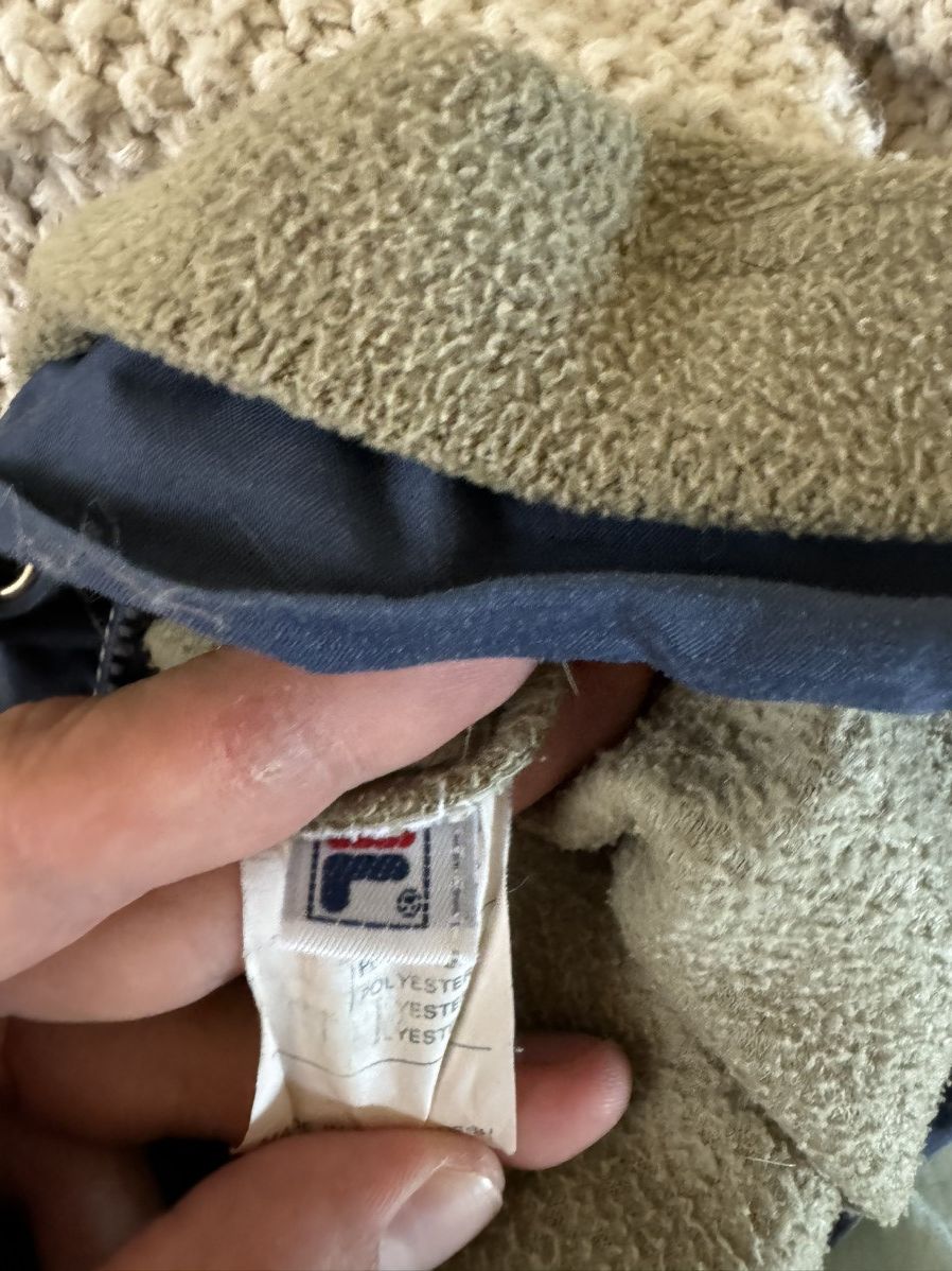 Fila × Vintage Vintage 90s FILA Fleece Nylon Logo Sweater Size US L / EU 52-54 / 3 - 10 Thumbnail