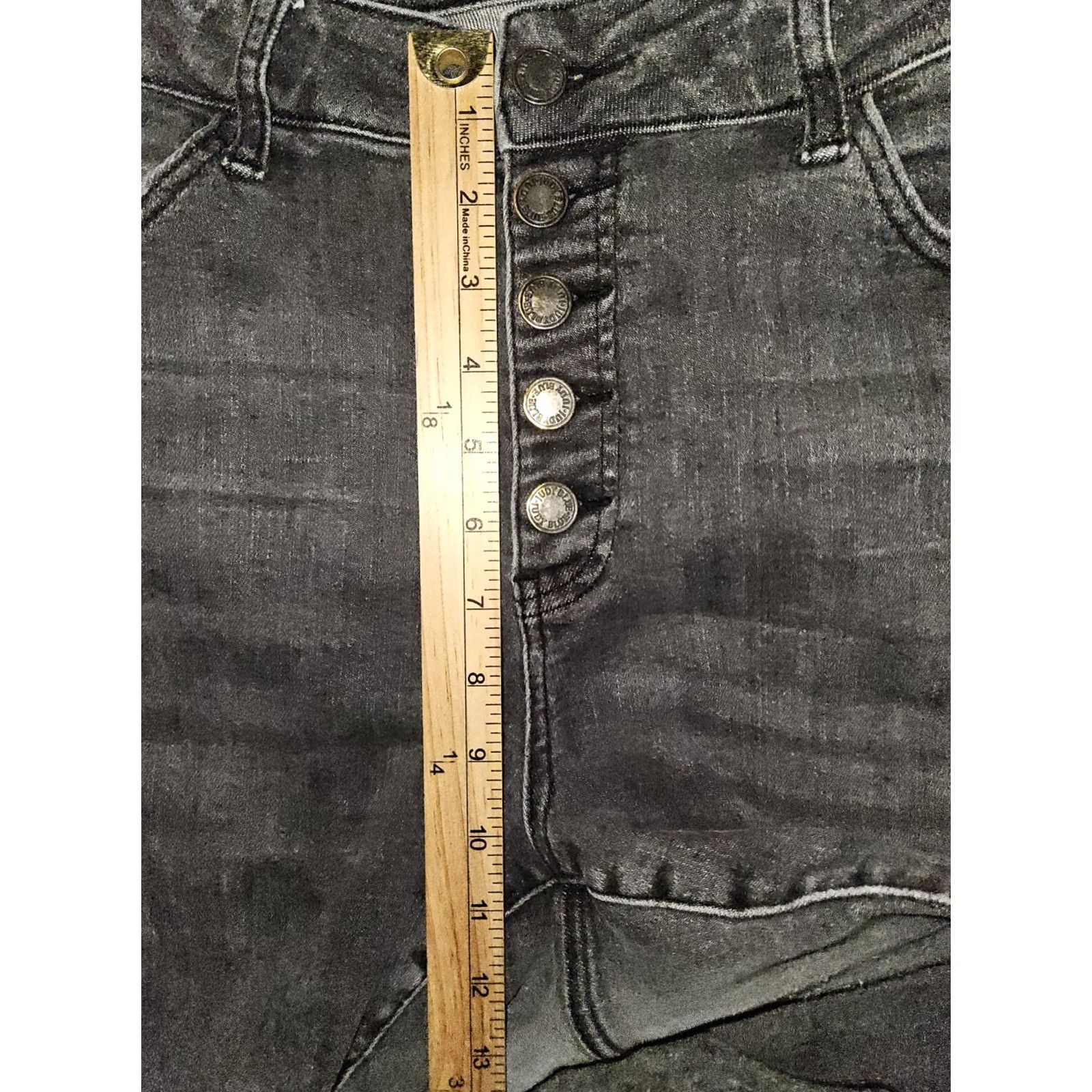 Vintage VINTAGE Judy Blue High Rise Skinny Ankle Jeans Women's 18W Button Fly Raw Hem Distressed Size 40" / US 18 - 5 Thumbnail