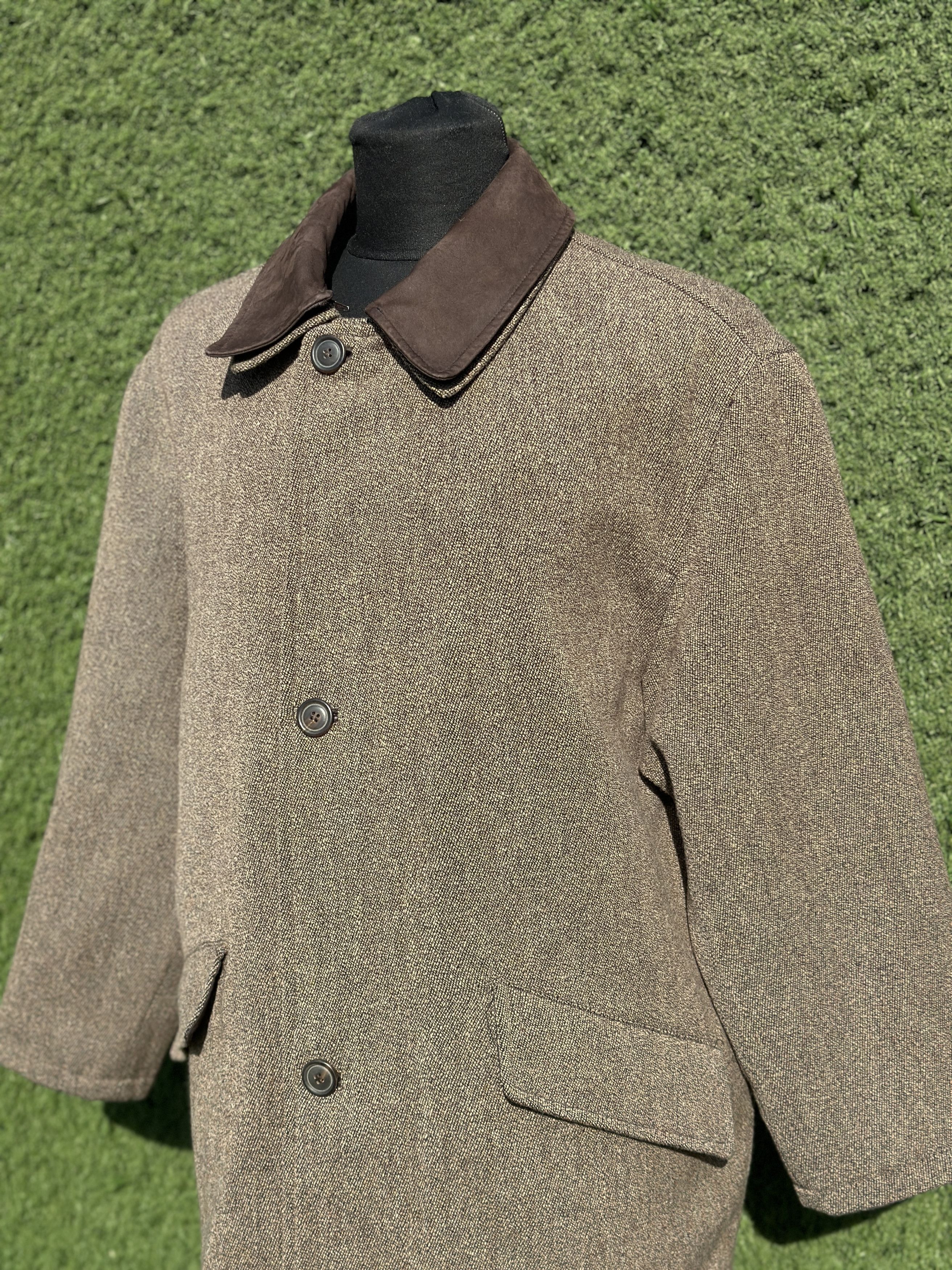Canali Canali Wool Cashmere Tweed Style Coat Leather Collar 50 IT Size US M / EU 48-50 / 2 - 11 Thumbnail