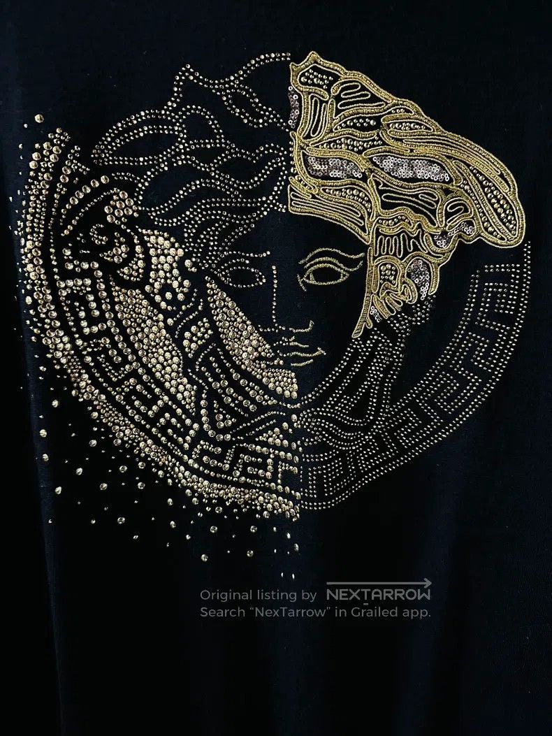Versace Versace Gold thread embroidered Medusa cardigan Size M / US 6-8 / IT 42-44 - 3 Thumbnail