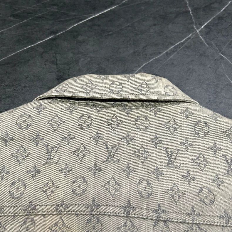 Louis Vuitton Louis Vuitton Gray Denim Print Jacket-2506 Size US L / EU 52-54 / 3 - 4 Thumbnail