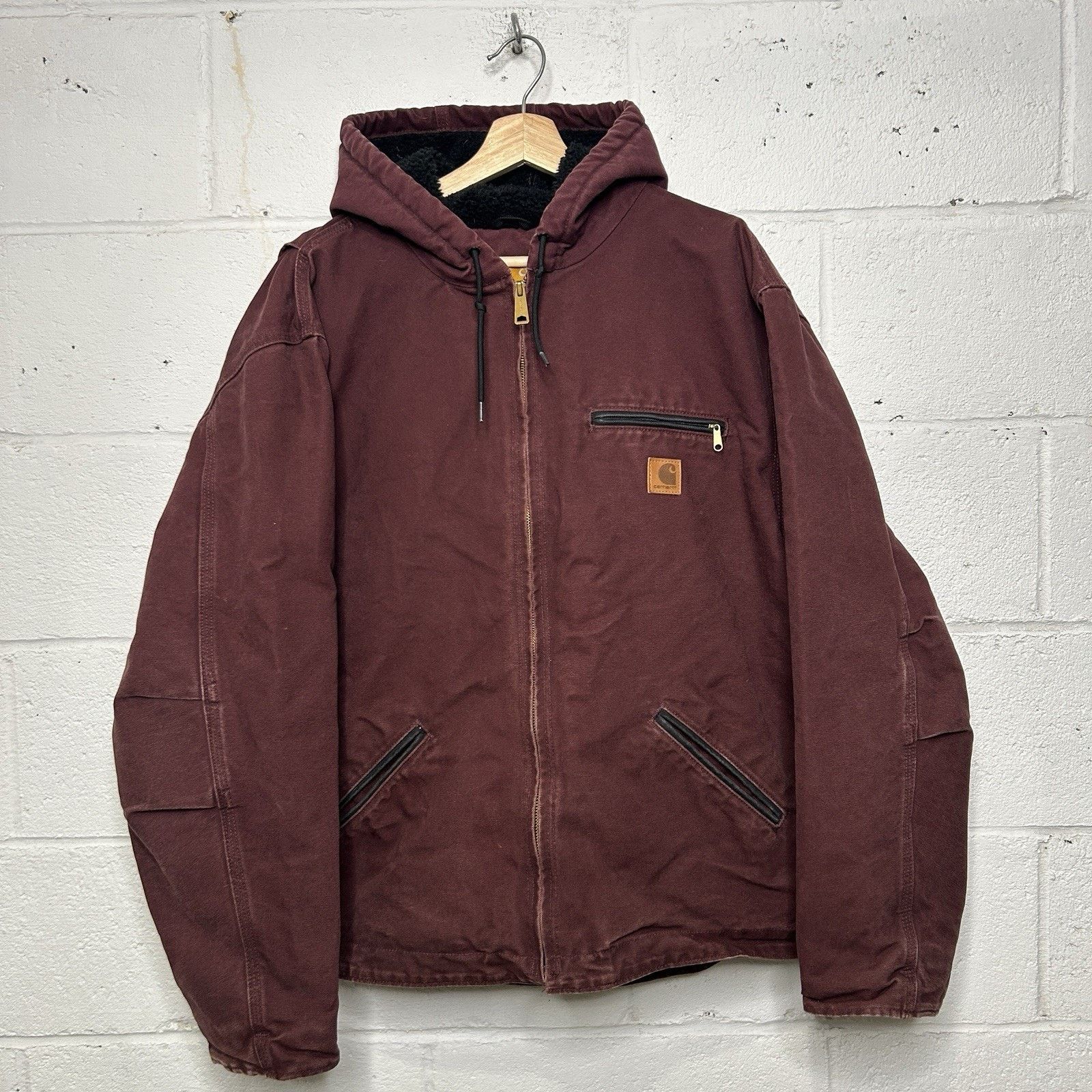 Carhartt Carhartt Sherpa-Lined Hooded Detroit Jacket “Port Heather” Size US XL / EU 56 / 4 - 1 Thumbnail
