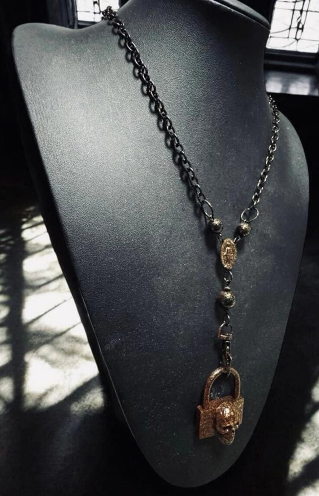 Jean Paul Gaultier Jean Paul Gaultier - Skull Lock Necklace Size ONE SIZE - 3 Thumbnail