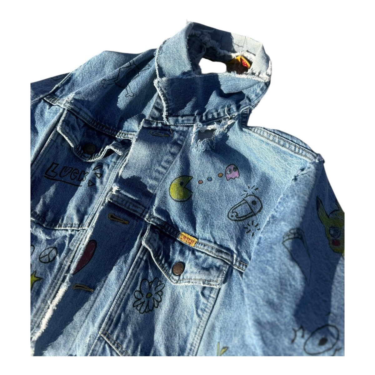 Rustler Rustler XL Custom Hand Painted Distressed Denim Jacket Size US XL / EU 56 / 4 - 13 Thumbnail
