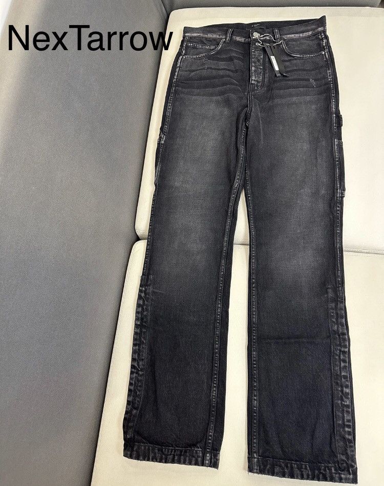 Amiri Amiri black grey washed straight leg loose jeans 2412- Size US 30 / EU 46 - 1 Thumbnail