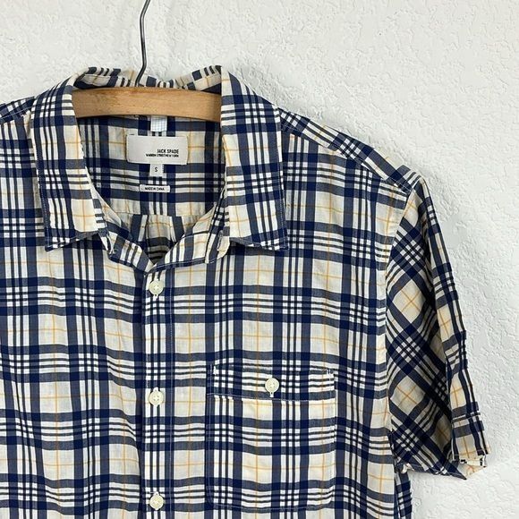 Jack Spade Jack Spade Trextured Plaid Gridded Short Sleeve Button Down Size US S / EU 44-46 / 1 - 1 Thumbnail