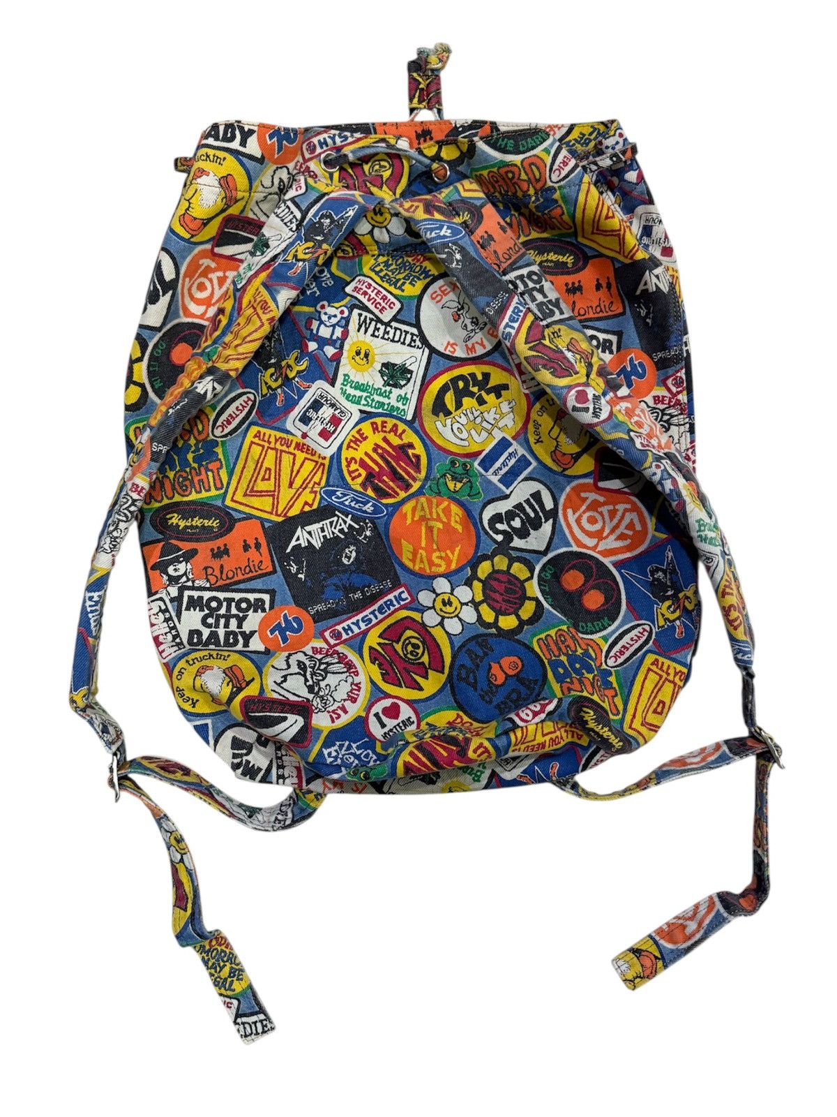 Hysteric Glamour Vintage 1990s Hysteric Glamour Fullprint Band Logo Backpack Size ONE SIZE - 2 Thumbnail