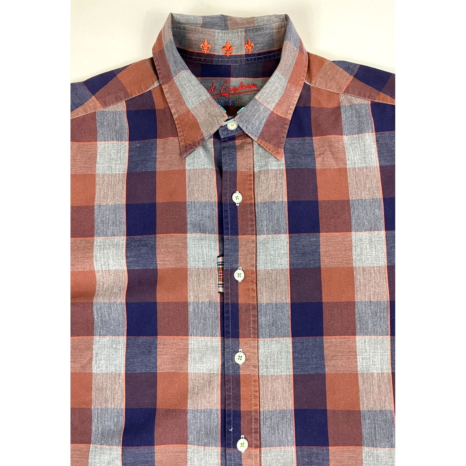 Robert Graham Robert Graham Jeans Men’s Button-Up Casual Shirt L Plaid 100% Cotton Multicolor Long Sleeve Roll-Up Sleeve Varsity Designer Size US L / EU 52-54 / 3 - 2 Thumbnail